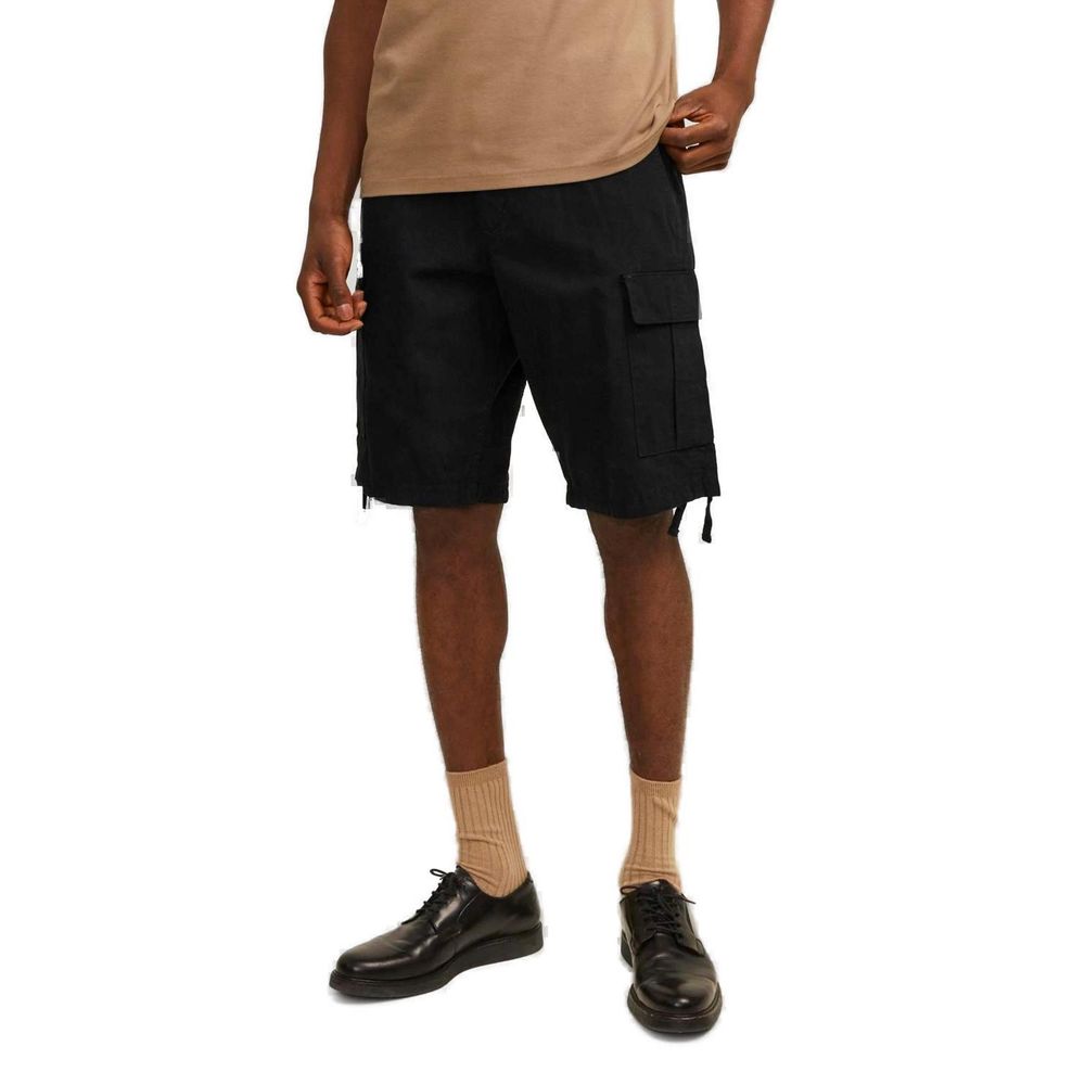 Jack Jones Black Cotton Bermuda