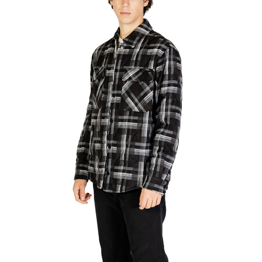 Gianni Lupo Black Polyester Jackets & Coat