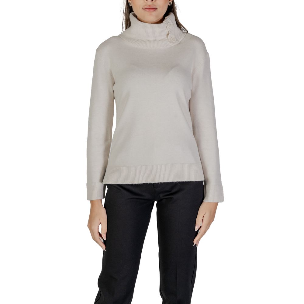 Street One Cream Viscose Turtleneck $142.00 Street One Luzworld