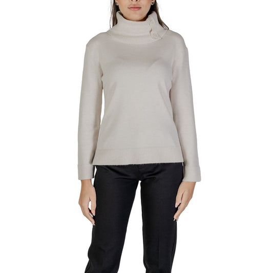 Street One Cream Viscose Turtleneck $142.00 Street One Luzworld