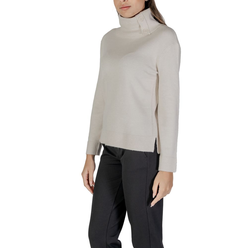 Street One Cream Viscose Turtleneck $142.00 Street One Luzworld
