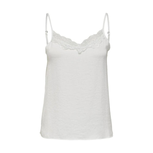 Jacqueline De Yong White Polyester Tank Top $104.00 Jacqueline De Yong Luzworld
