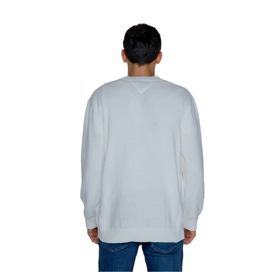 Tommy Hilfiger Jeans White Cotton Sweater $207.00 Tommy Hilfiger Jeans Luzworld
