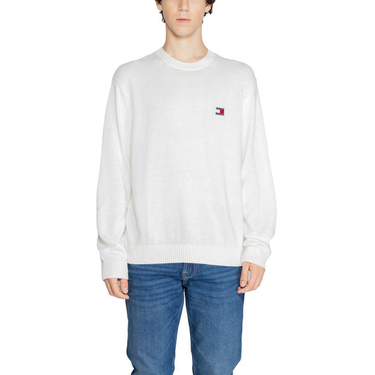 Tommy Hilfiger Jeans White Recycled Polyester Sweater $207.00 Tommy Hilfiger Jeans Luzworld