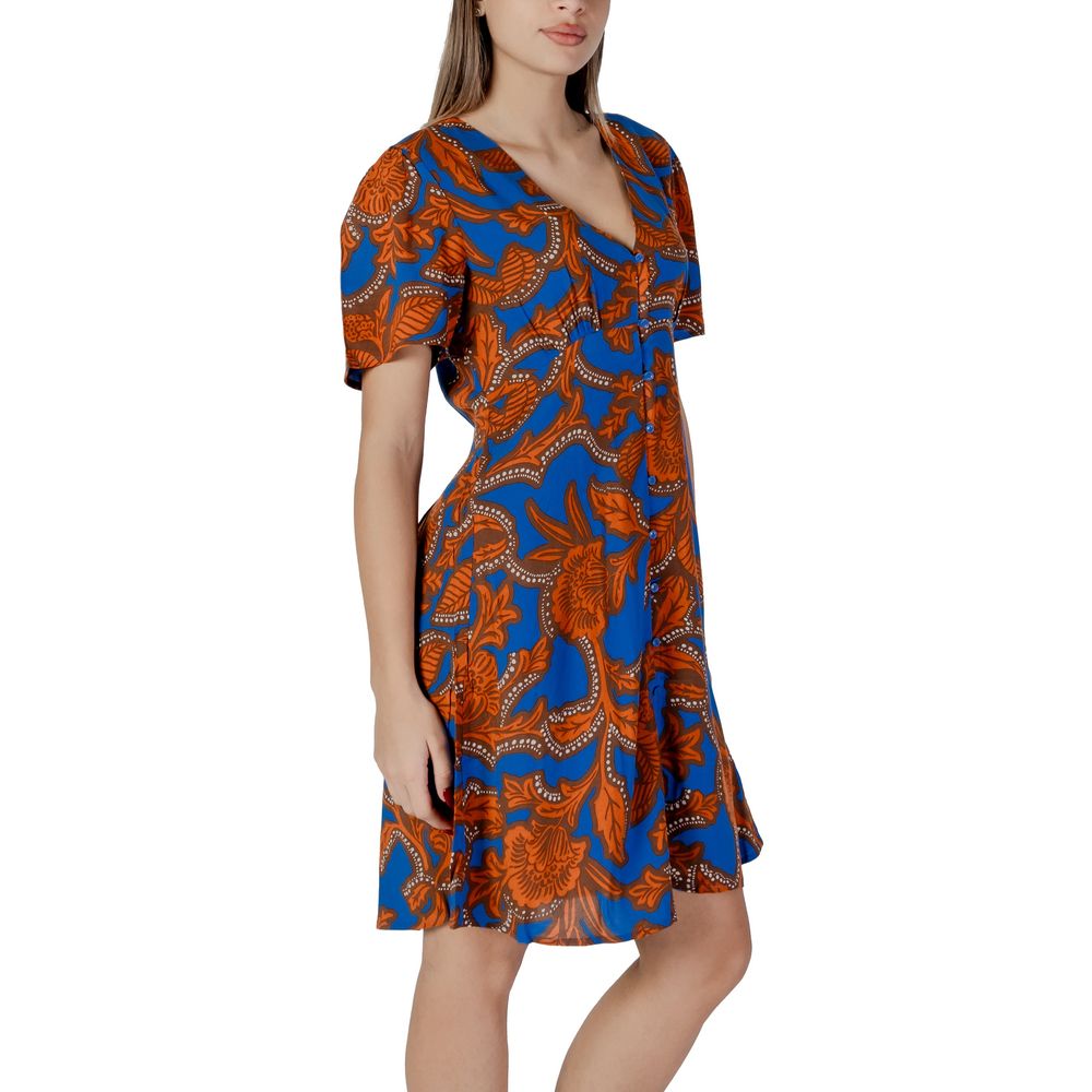 B.Young Blue Viscose Midi