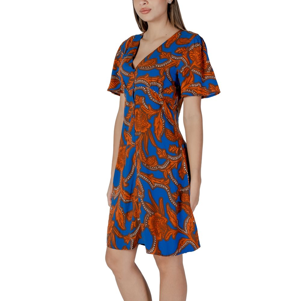 B.Young Blue Viscose Midi