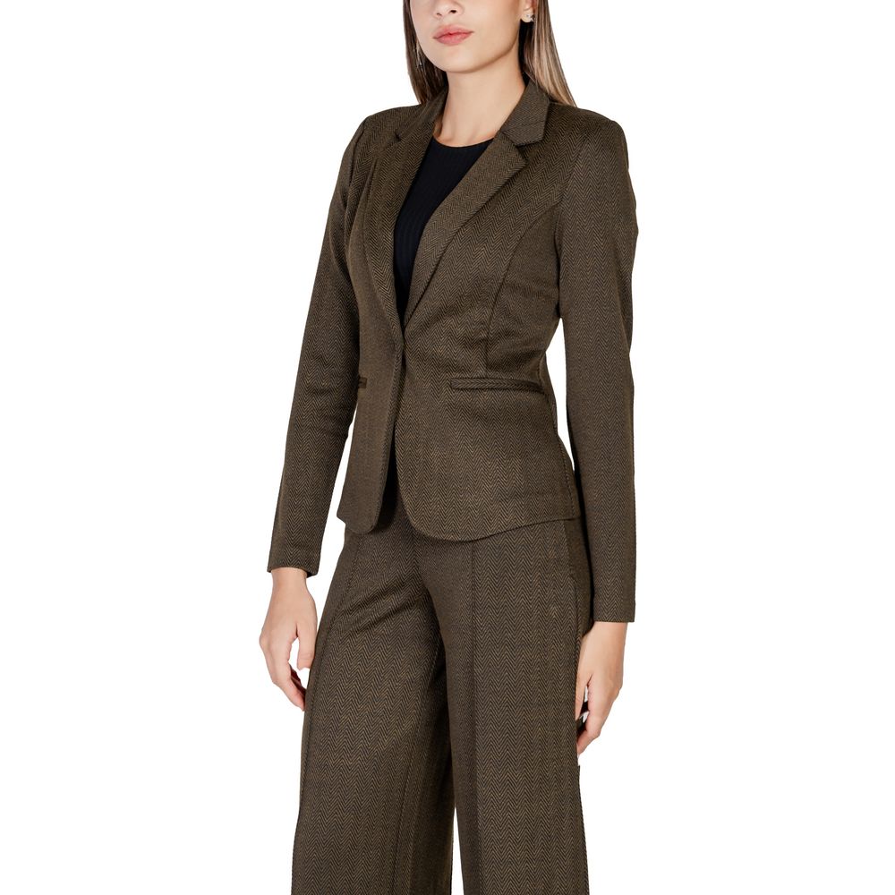 ICHI Green Polyester Blazer