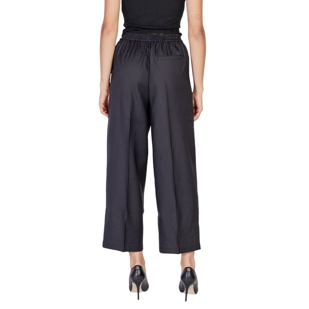 ICHI Black Polyester Pant $166.00 ICHI Luzworld