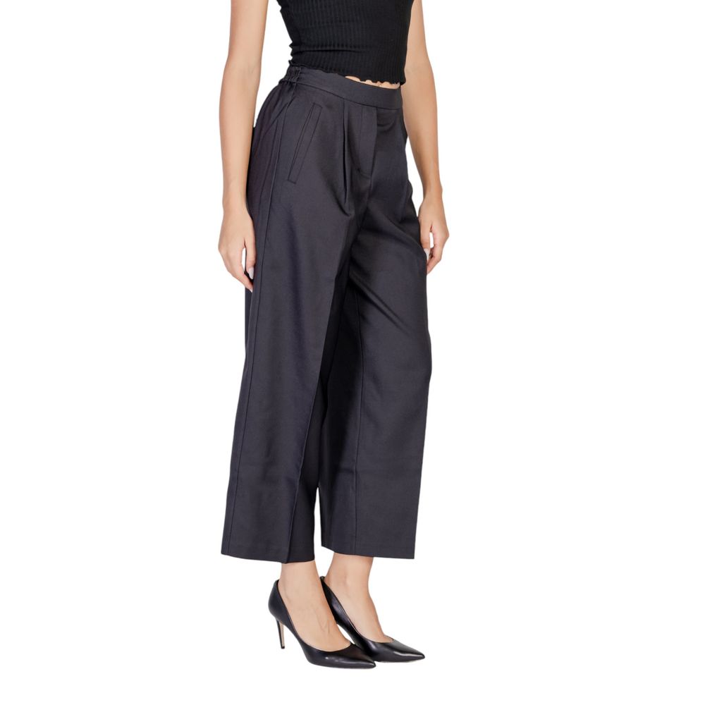 ICHI Black Polyester Pant $166.00 ICHI Luzworld