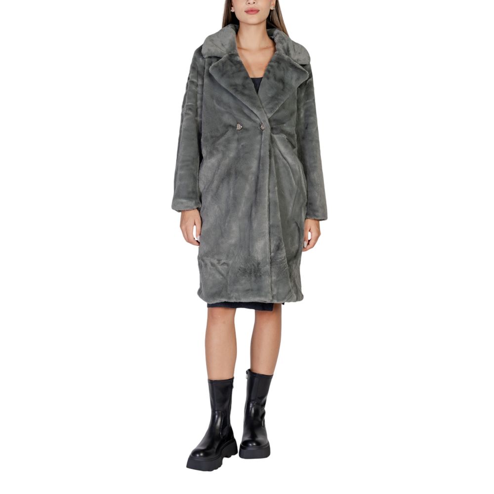 ICHI Black Polyester Jackets & Coat $210.00 ICHI Luzworld