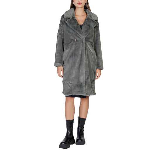 ICHI Black Polyester Jackets & Coat $210.00 ICHI Luzworld