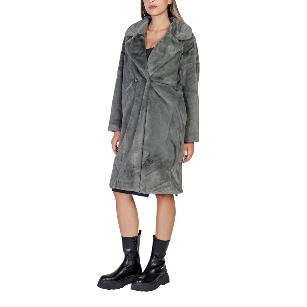 ICHI Black Polyester Jackets & Coat $210.00 ICHI Luzworld