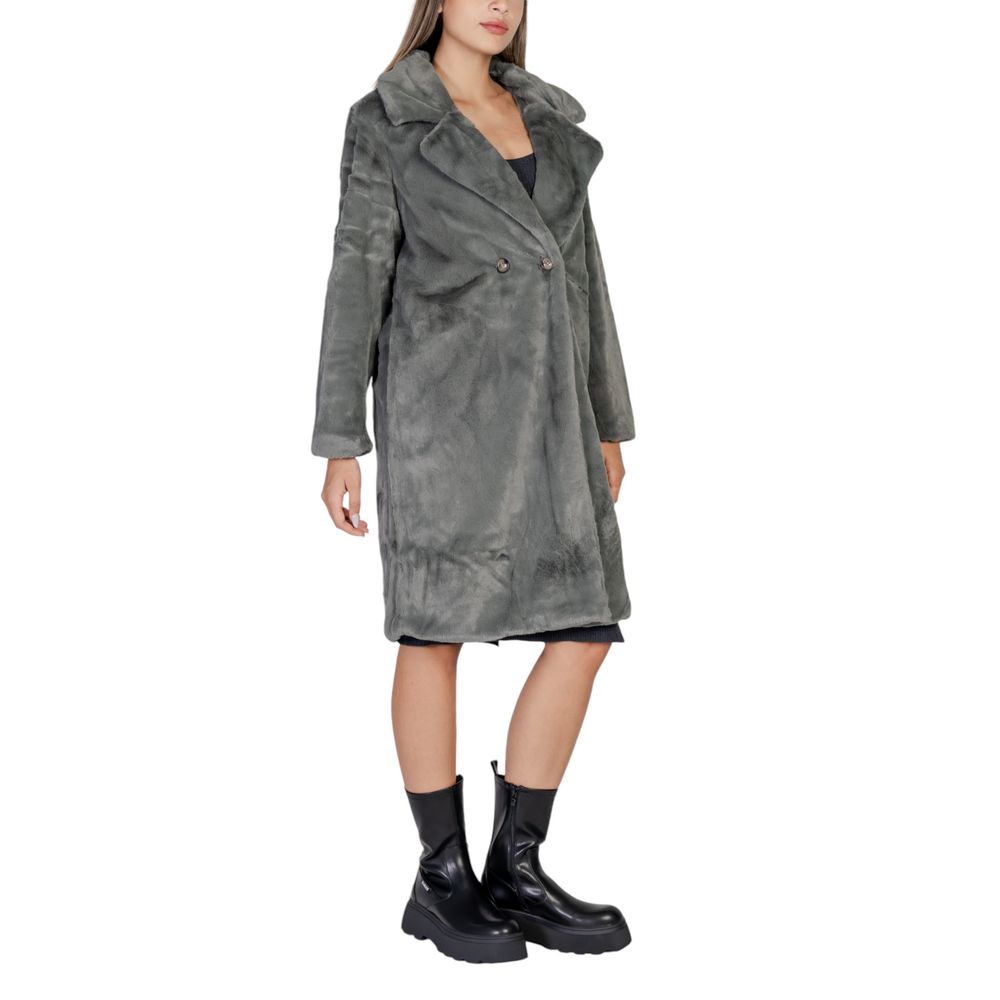 ICHI Black Polyester Jackets & Coat $210.00 ICHI Luzworld