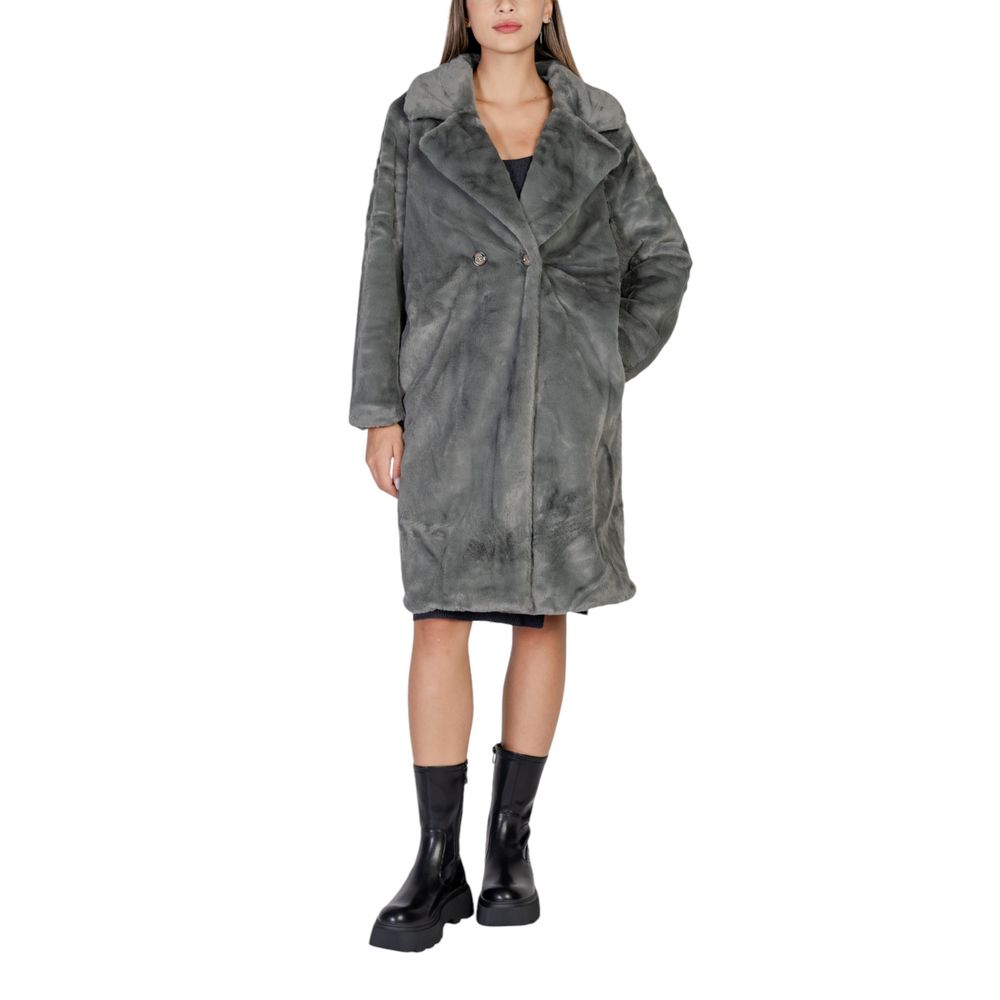 ICHI Black Polyester Jackets & Coat $210.00 ICHI Luzworld