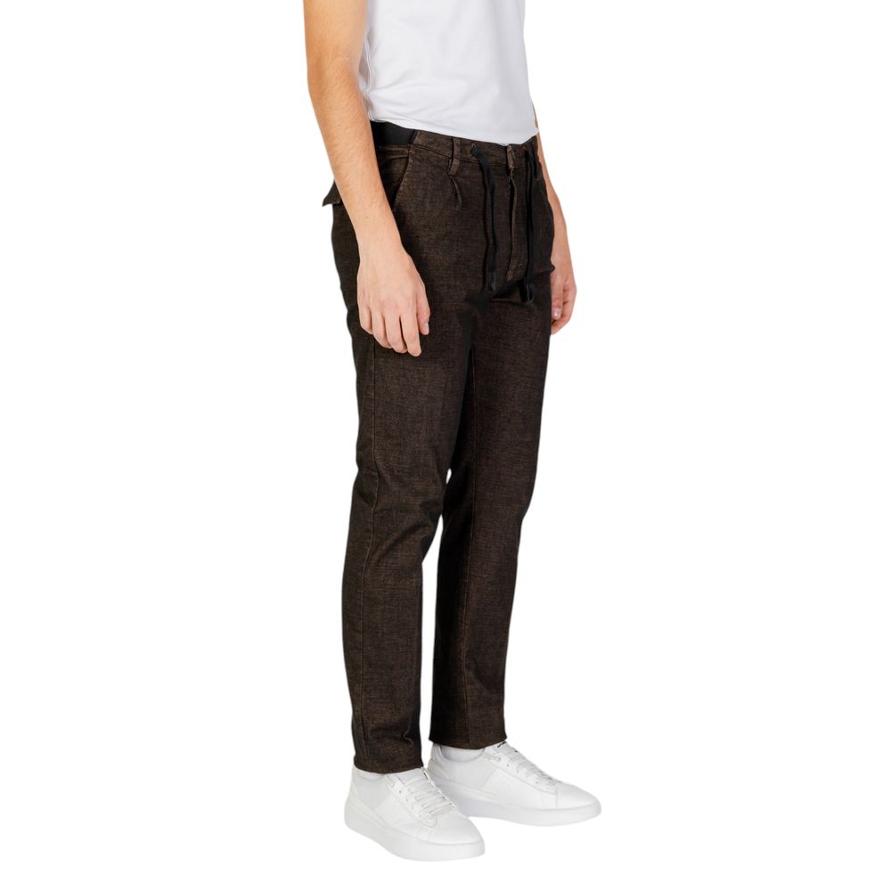Hamaki-Ho Brown Cotton Pant $152.00 Hamaki-Ho Luzworld