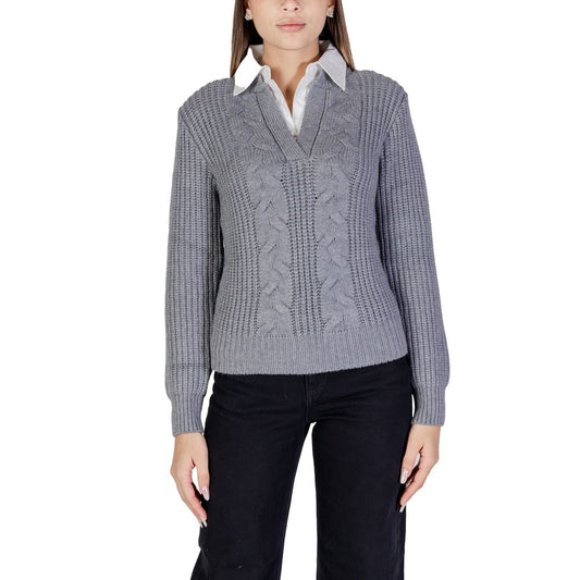 Morgan De Toi Gray Viscose Sweater $172.00 Morgan De Toi Luzworld