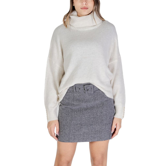 ICHI Cream Marabou Turtleneck $143.00 ICHI Luzworld