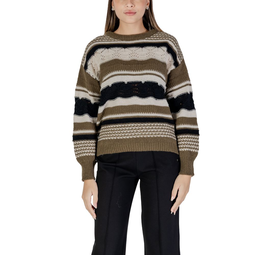 ICHI Green Recycled Polyester Sweater $144.00 ICHI Luzworld