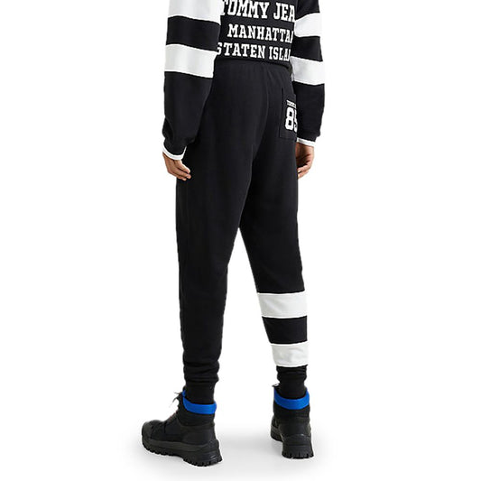 Tommy Hilfiger Jeans Black Cotton Joggers Workout Pant $200.00 Tommy Hilfiger Jeans Luzworld