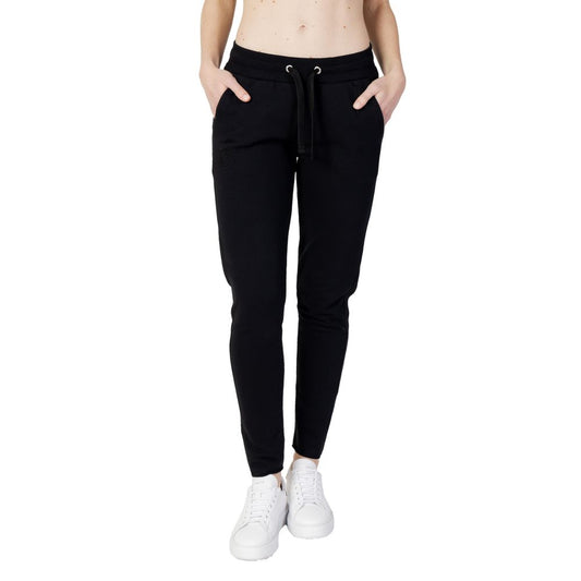 Blauer Black Cotton Joggers Workout Pant $228.00 Blauer Luzworld
