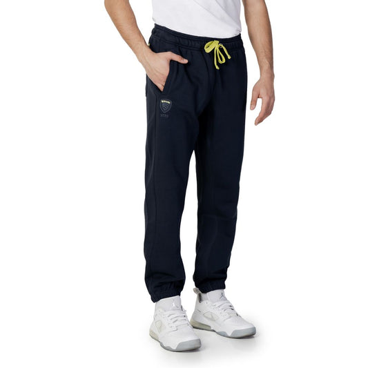 Blauer Blue Cotton Joggers Workout Pant $241.00 Blauer Luzworld