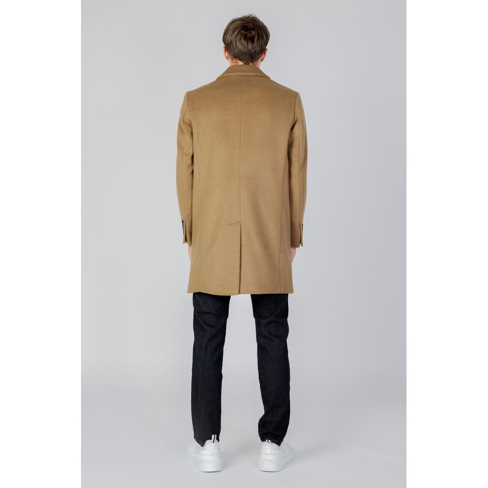 Antony Morato Beige Polyester Coat $628.00 Antony Morato Luzworld