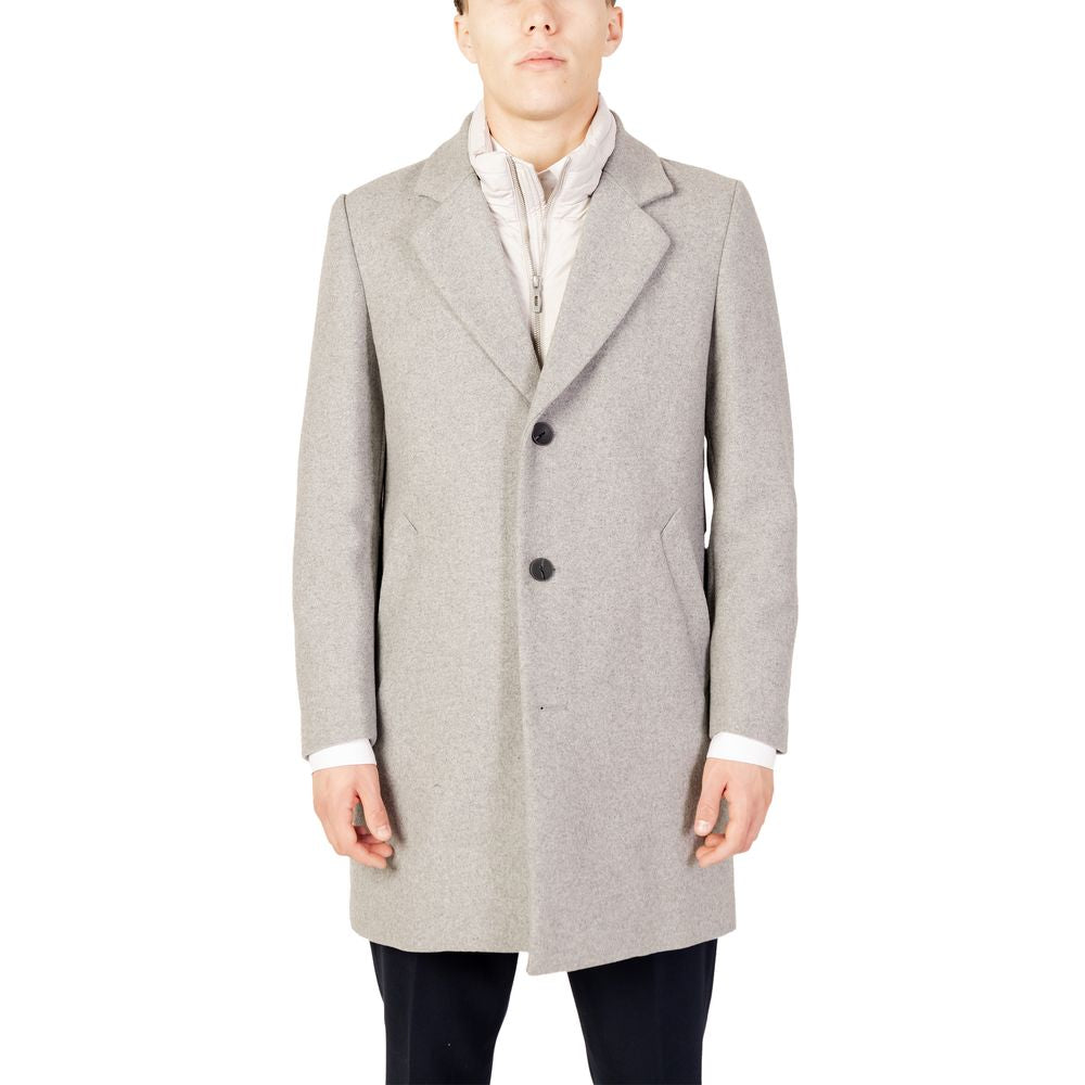Antony Morato Gray Polyester Coat $701.00 Antony Morato Luzworld