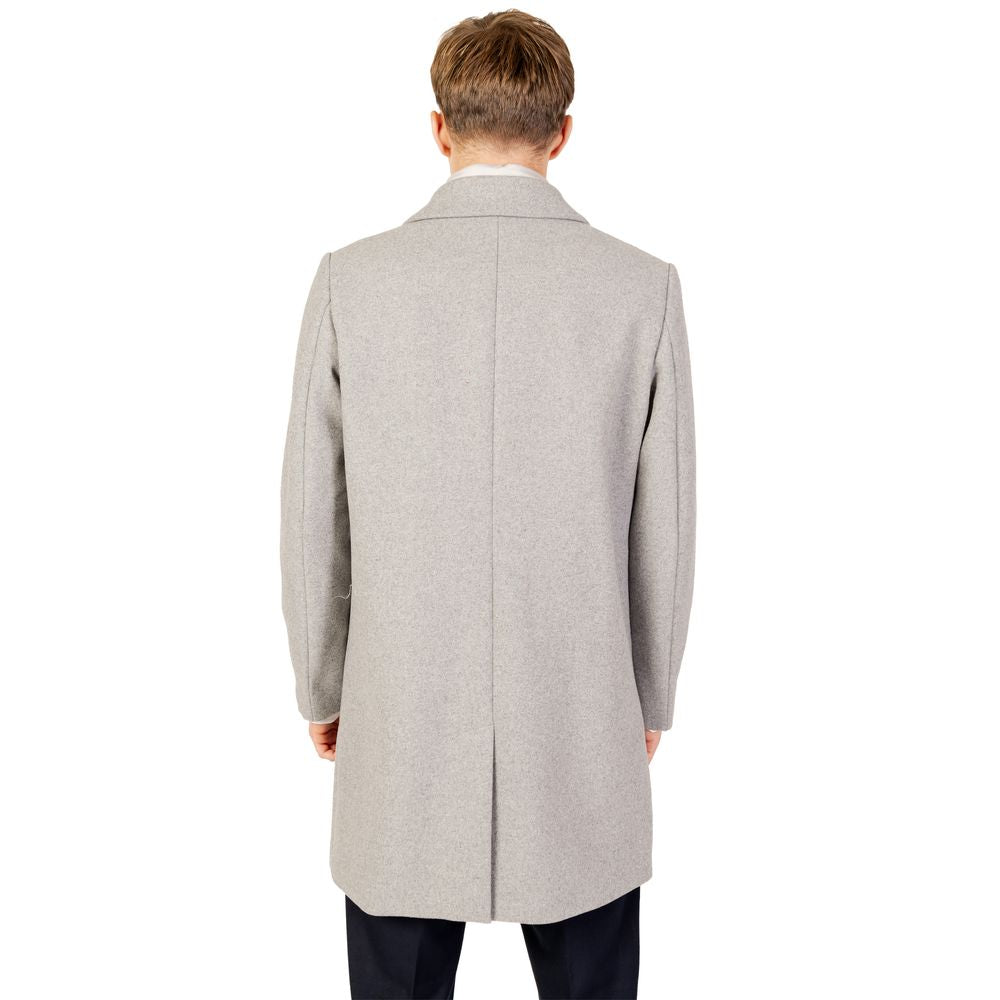 Antony Morato Gray Polyester Coat $701.00 Antony Morato Luzworld