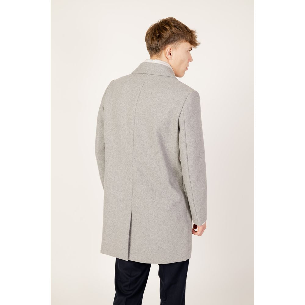 Antony Morato Gray Polyester Coat $701.00 Antony Morato Luzworld