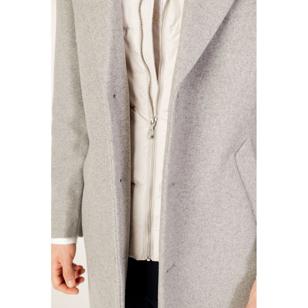 Antony Morato Gray Polyester Coat $701.00 Antony Morato Luzworld