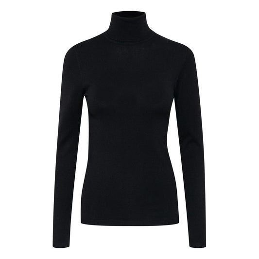 ICHI Black Viscose Turtleneck $117.00 ICHI Luzworld
