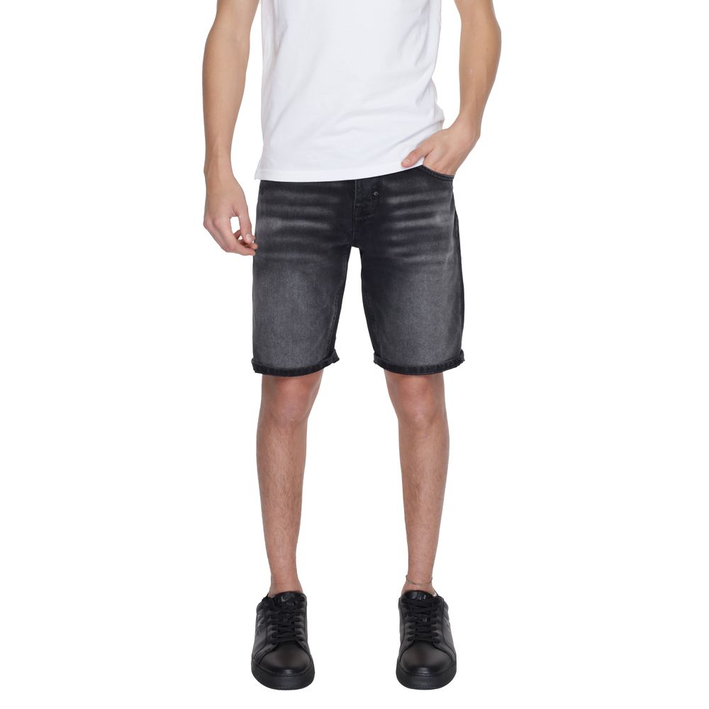 Antony Morato Black Cotton Bermuda