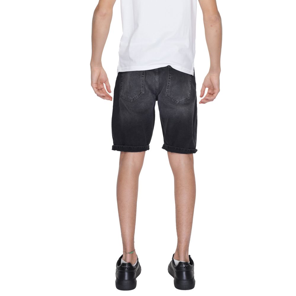 Antony Morato Black Cotton Bermuda