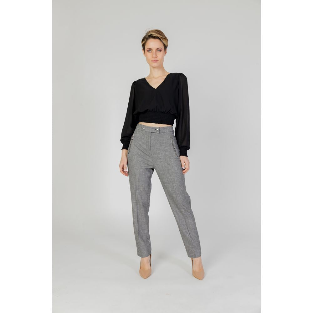 Morgan De Toi Black Polyester Pant $166.00 Morgan De Toi Luzworld
