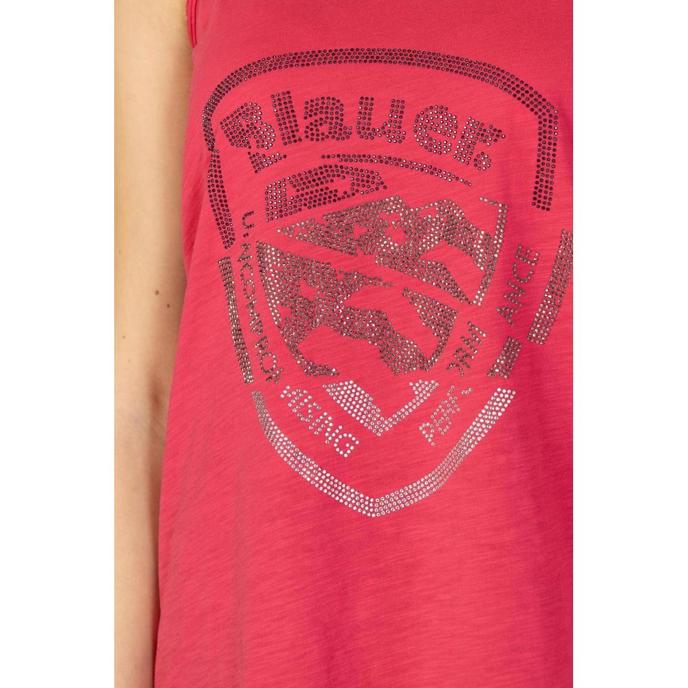 Blauer Pink Cotton Tank Top $166.00 Blauer Luzworld