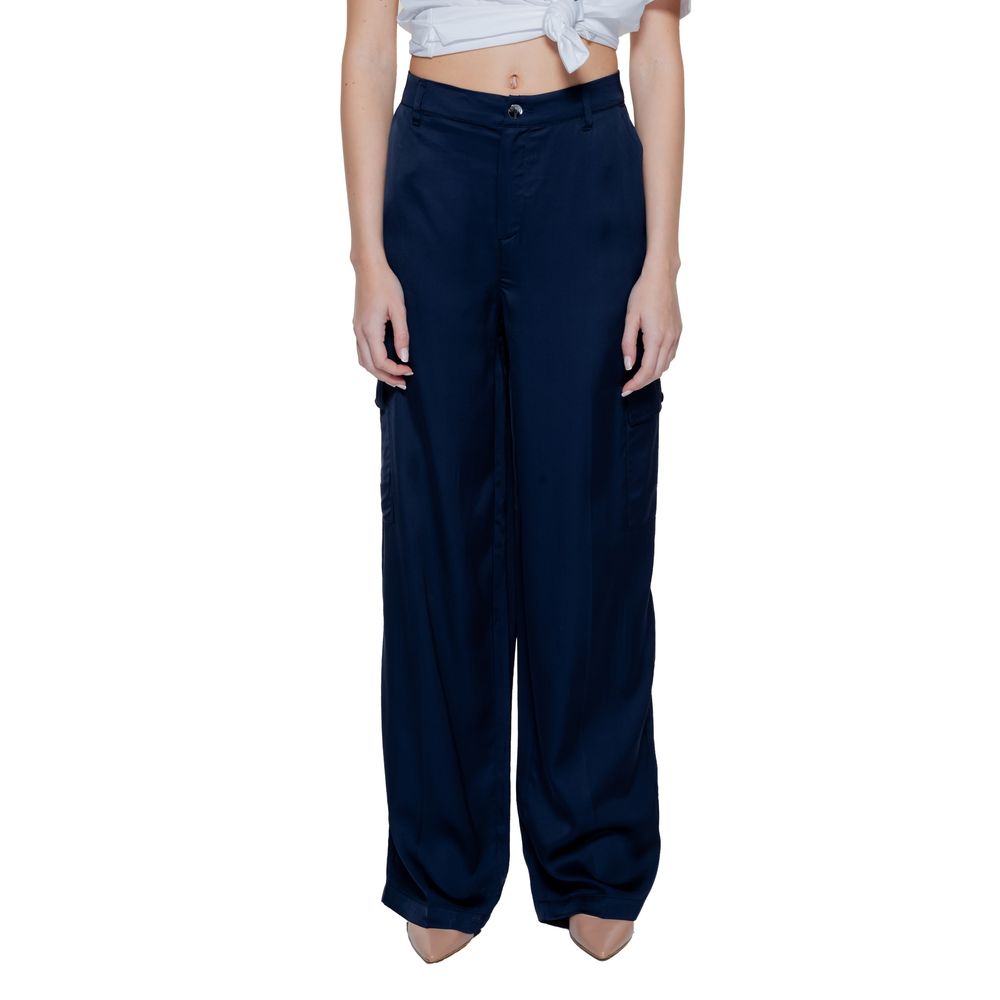 Street One Blue Viscose Pant $184.00 Street One Luzworld
