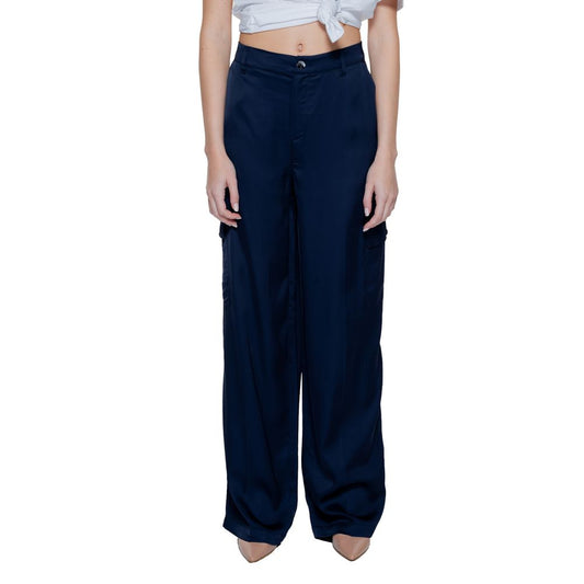 Street One Blue Viscose Pant $184.00 Street One Luzworld