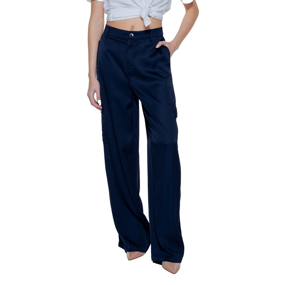 Street One Blue Viscose Pant $184.00 Street One Luzworld