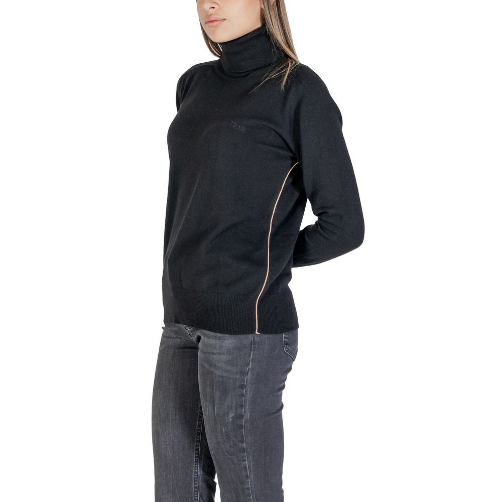 Alviero Martini Prima Classe Black Viscose Turtleneck $292.00 Alviero Martini Prima Classe Luzworld