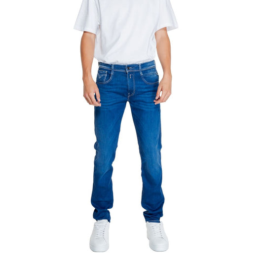 Replay Blue Cotton Relaxed Fit Jean $490.00 Replay Luzworld