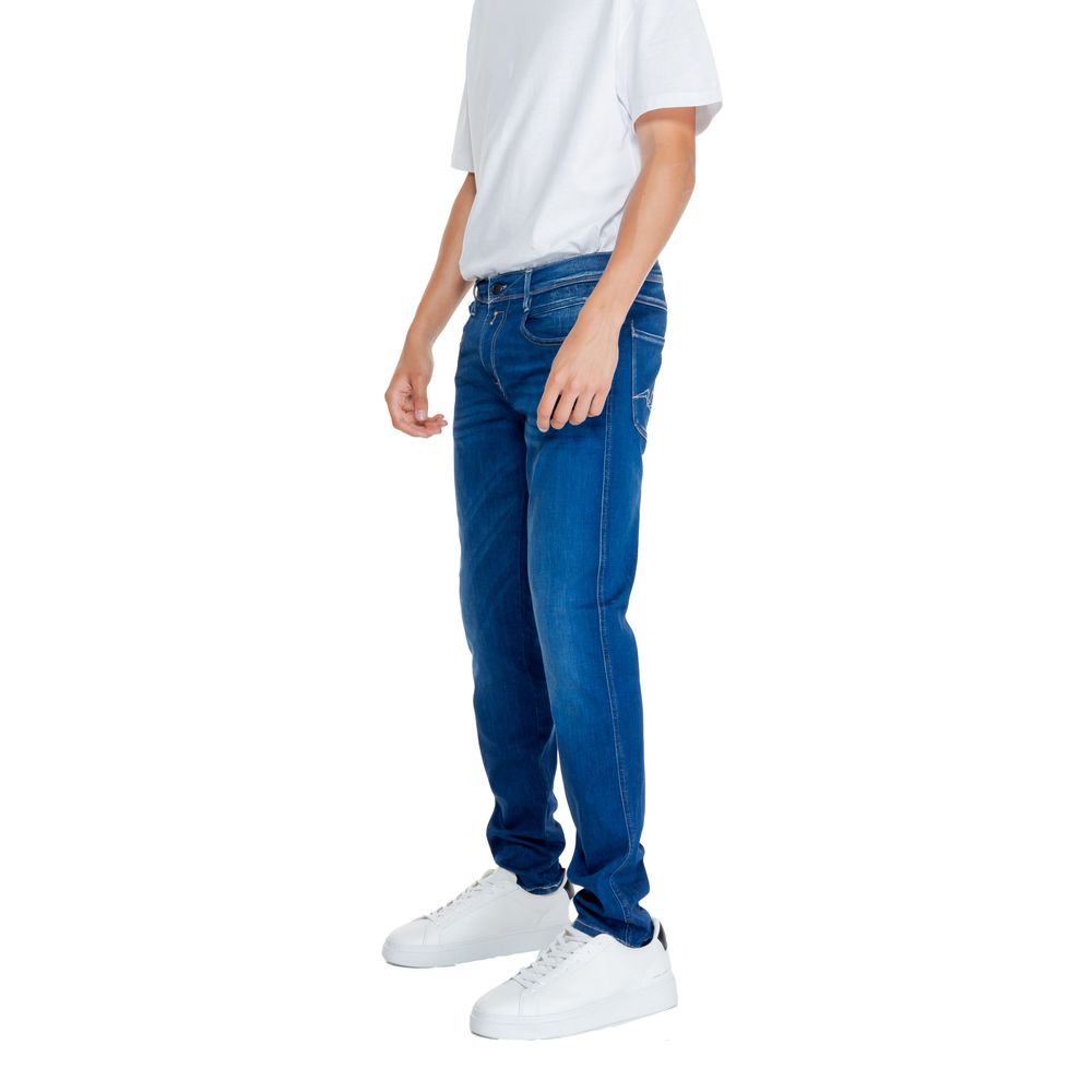 Replay Blue Cotton Relaxed Fit Jean $490.00 Replay Luzworld