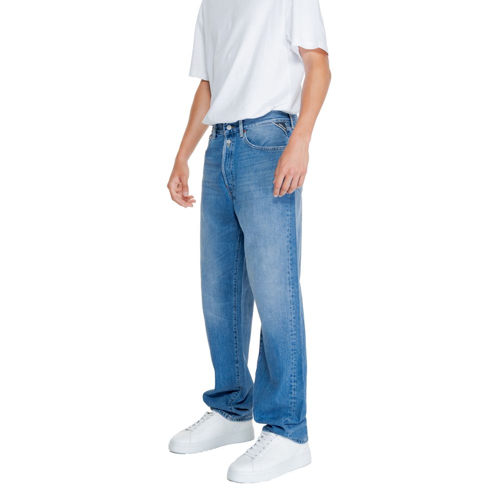 Replay Blue Cotton Relaxed Fit Jean $253.00 Replay Luzworld