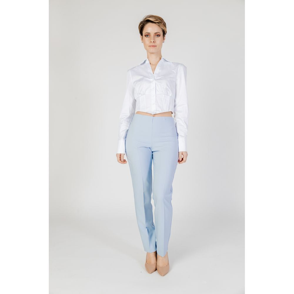 Sandro Ferrone Blue Polyester Pant $176.00 Sandro Ferrone Luzworld