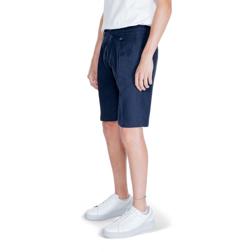 Antony Morato Blue Linen Bermuda