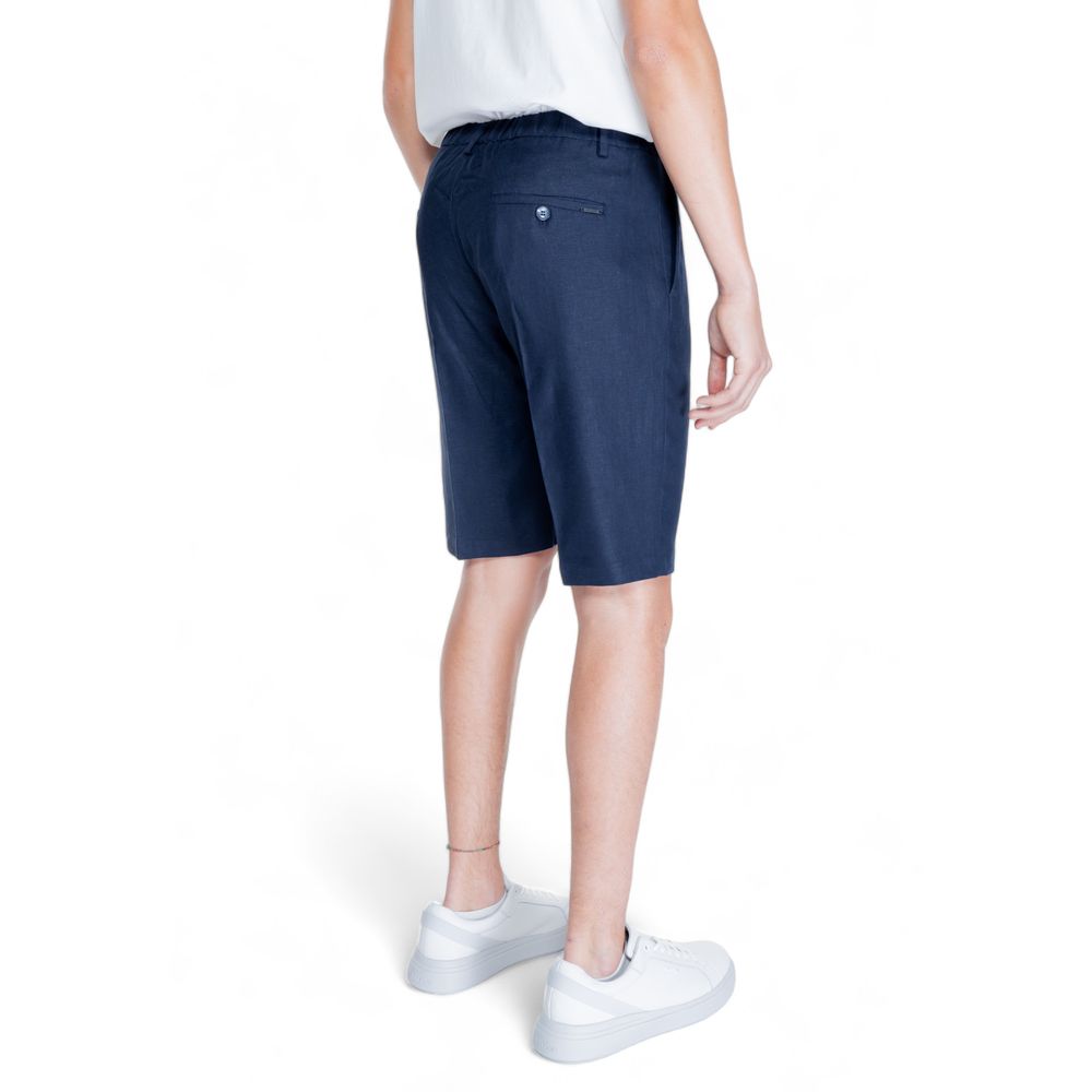 Antony Morato Blue Linen Bermuda
