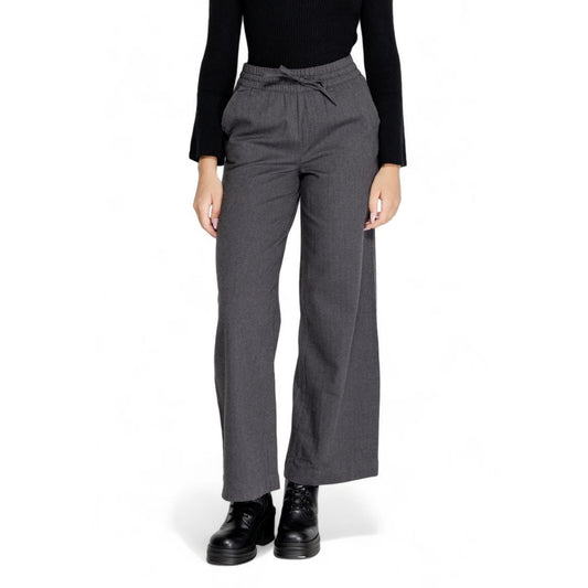 Jacqueline De Yong Gray Cotton Pant $123.00 Jacqueline De Yong Luzworld
