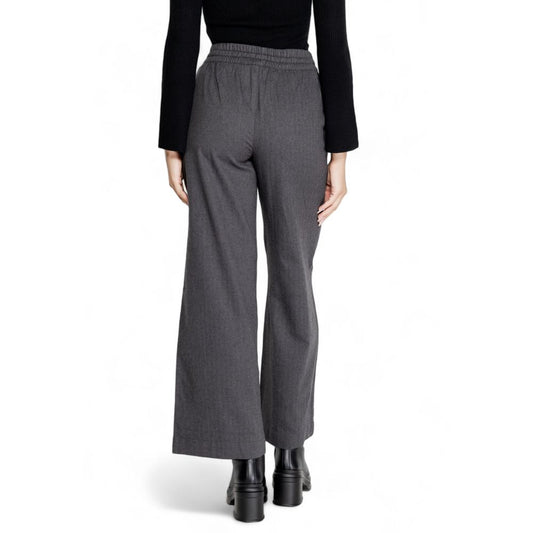 Jacqueline De Yong Gray Cotton Pant $123.00 Jacqueline De Yong Luzworld