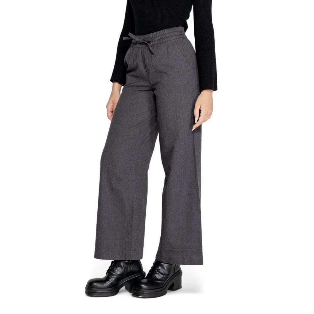 Jacqueline De Yong Gray Cotton Pant $123.00 Jacqueline De Yong Luzworld