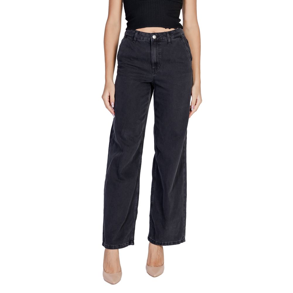 Jacqueline De Yong Black Cotton Relaxed Fit Jean $136.00 Jacqueline De Yong Luzworld