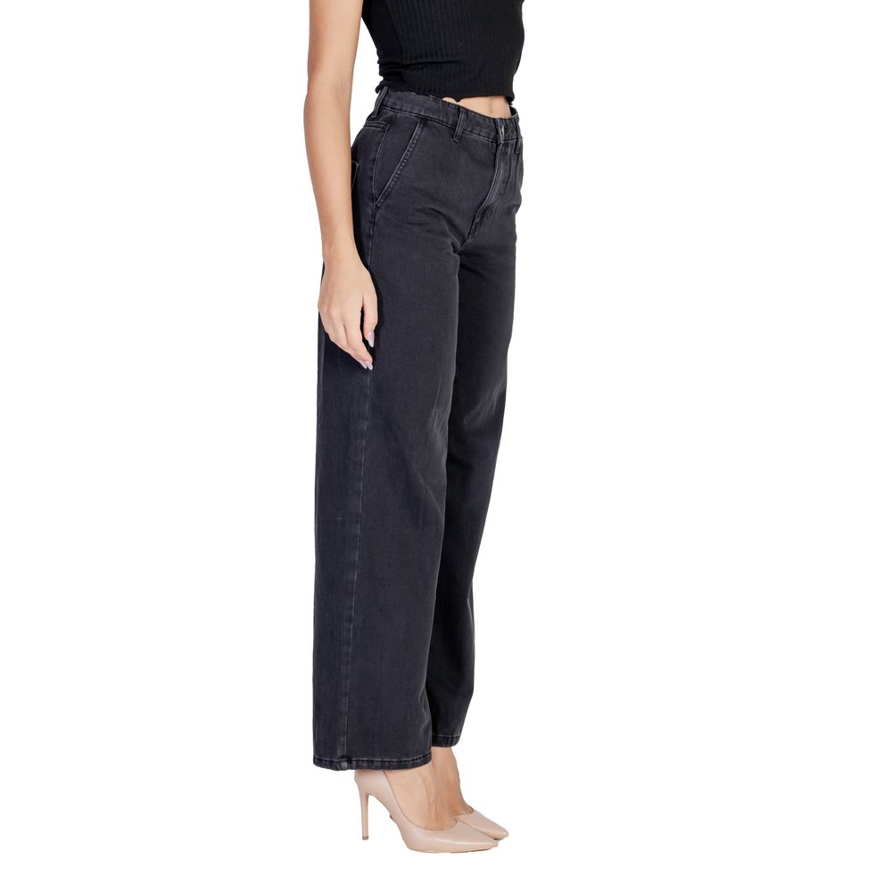 Jacqueline De Yong Black Cotton Relaxed Fit Jean $136.00 Jacqueline De Yong Luzworld
